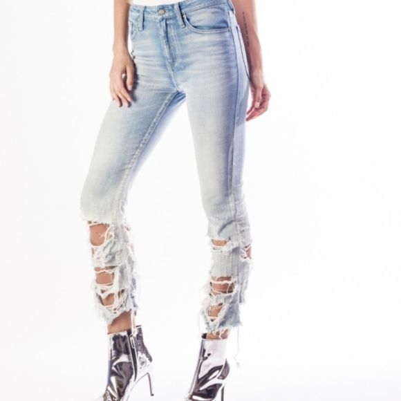 Edwin Brittany Destroyed Jeans 27 Ripped Edgy - Picture 2 of 16